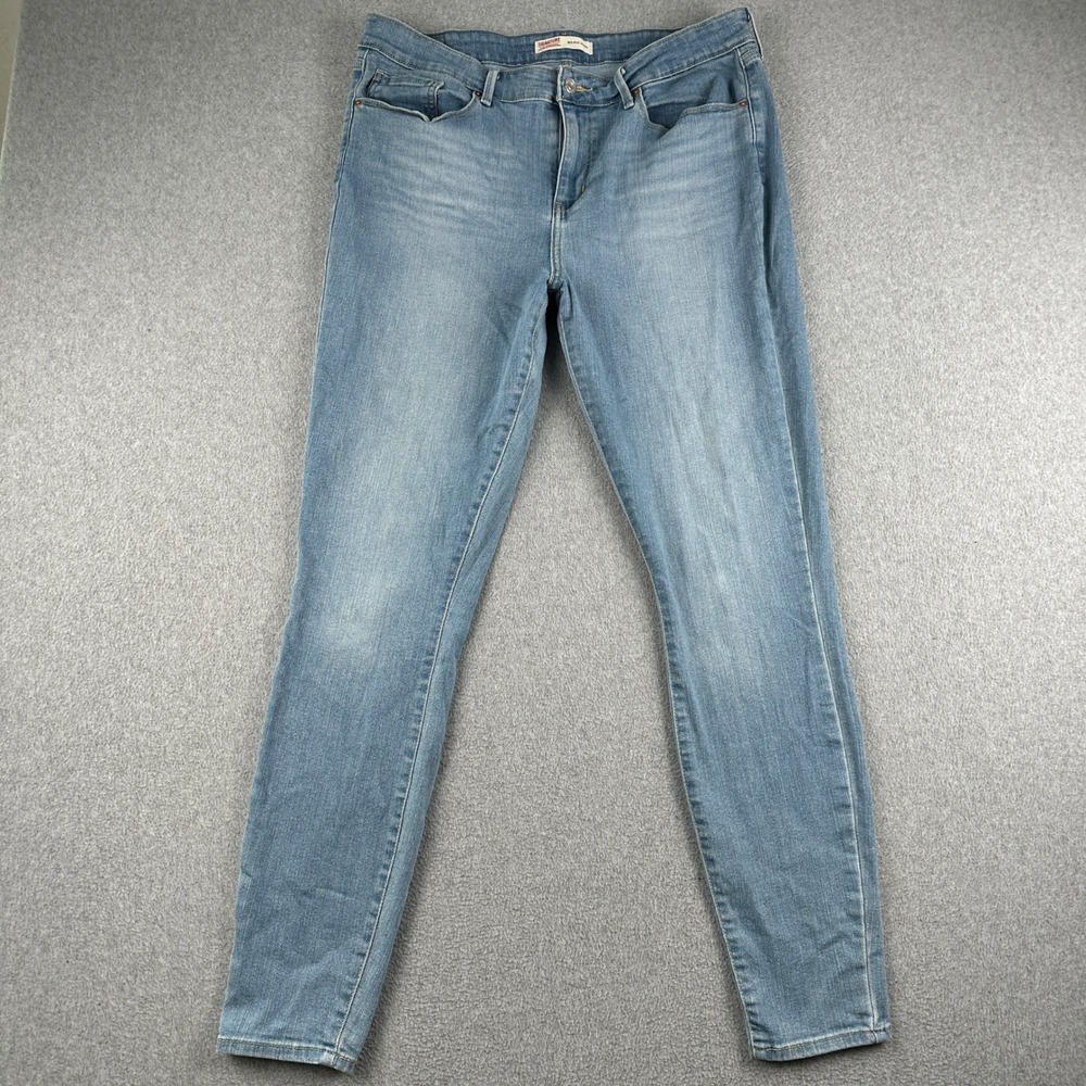 Signature by Levi Strauss & Co. Jeans Womens 16L Mid-Rise Skinny Blue Light Wash
